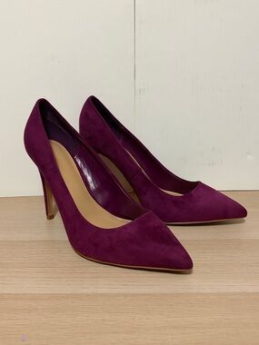 JustFab Women's Pointed-Toe Pumps in Plum